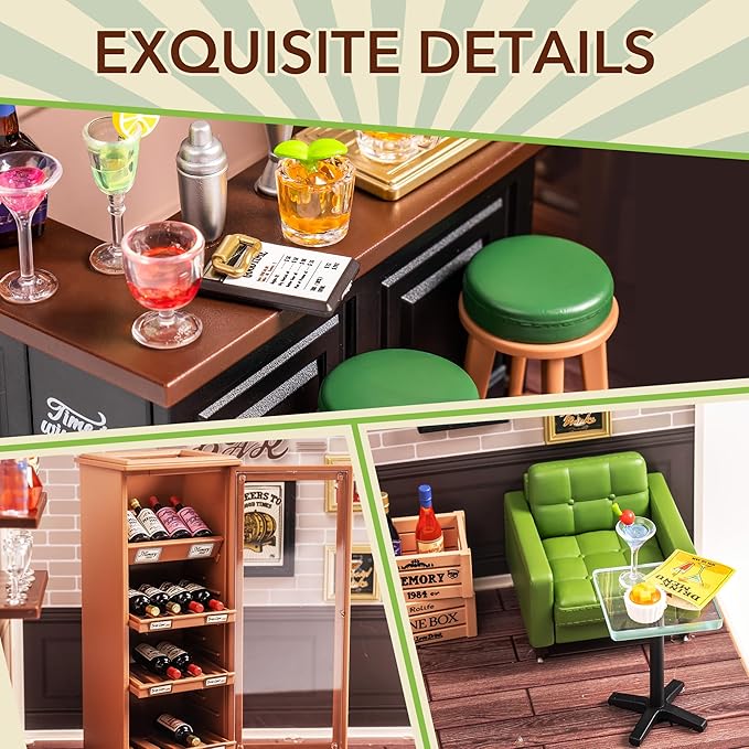 House Building Set Toys Playset with LED Suitable for Mini Figures Construction Toys Diorama